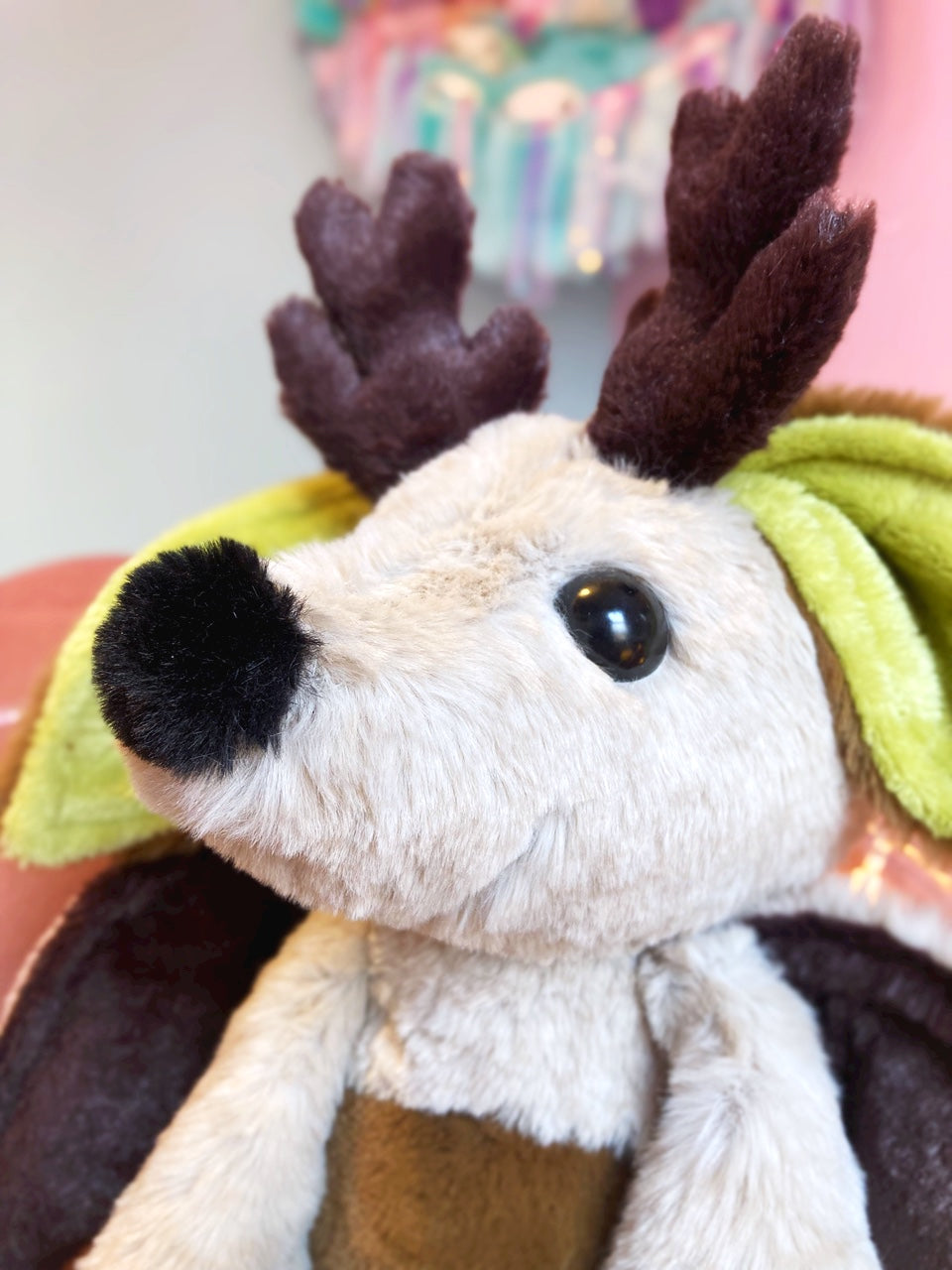XXL FLYING FOREST FAWN - Handmade Luxury Weighted Plush Fluffy Fox Doll