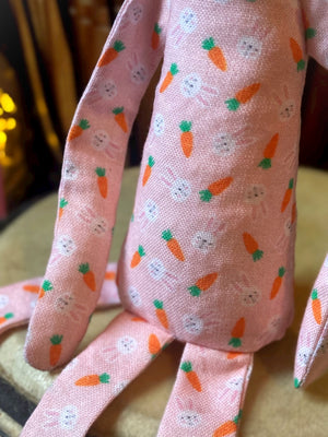 EASTER BUNNY FOX CUB - Handmade Weighted Cotton Fox Doll