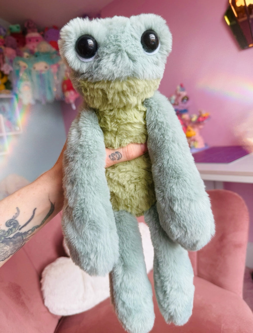 FERAL FROG (B) - Handmade Luxury Weighted Fox Doll