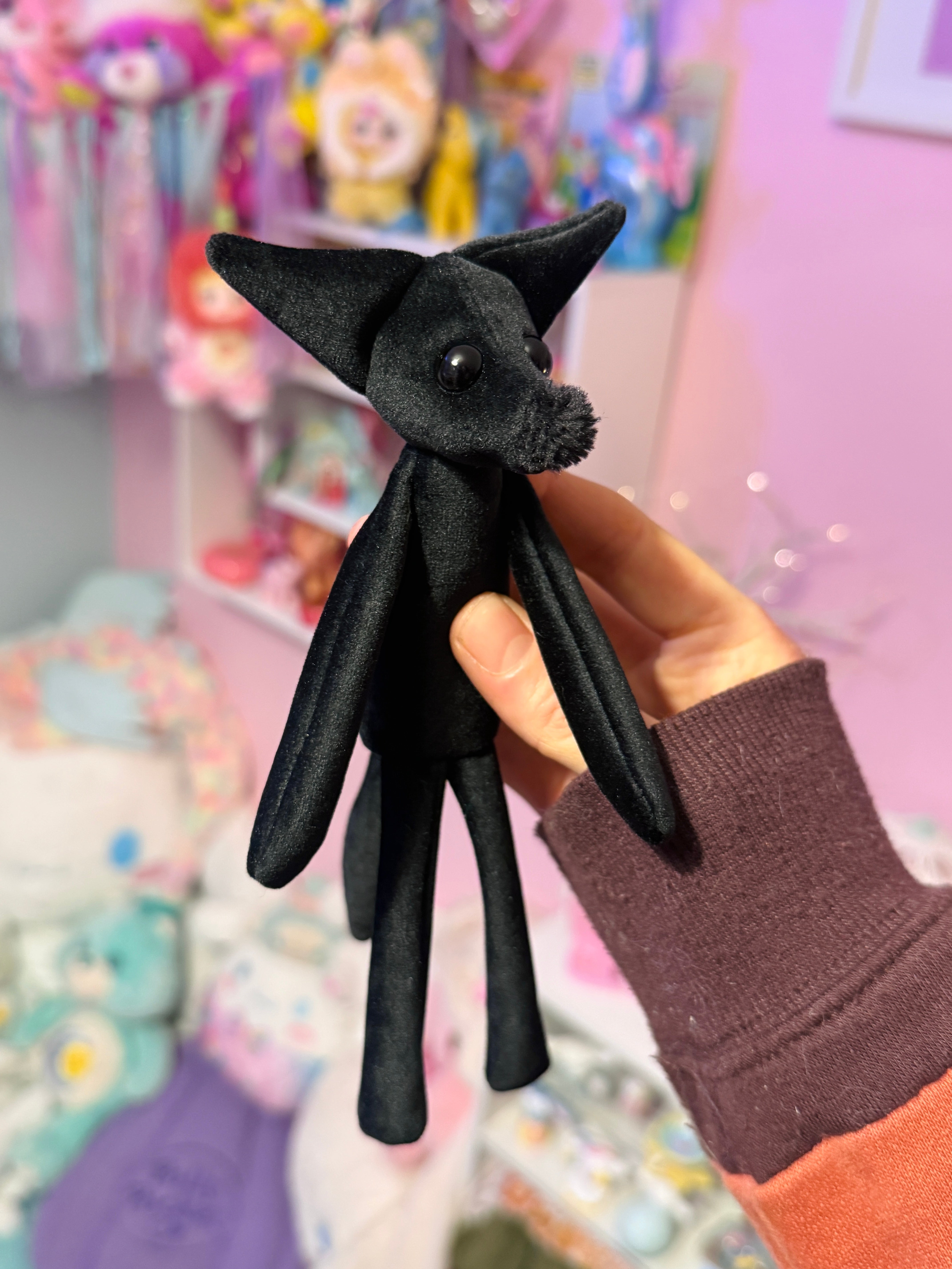 TINY ONYX FOX - Handmade Luxury Weighted Fox Doll