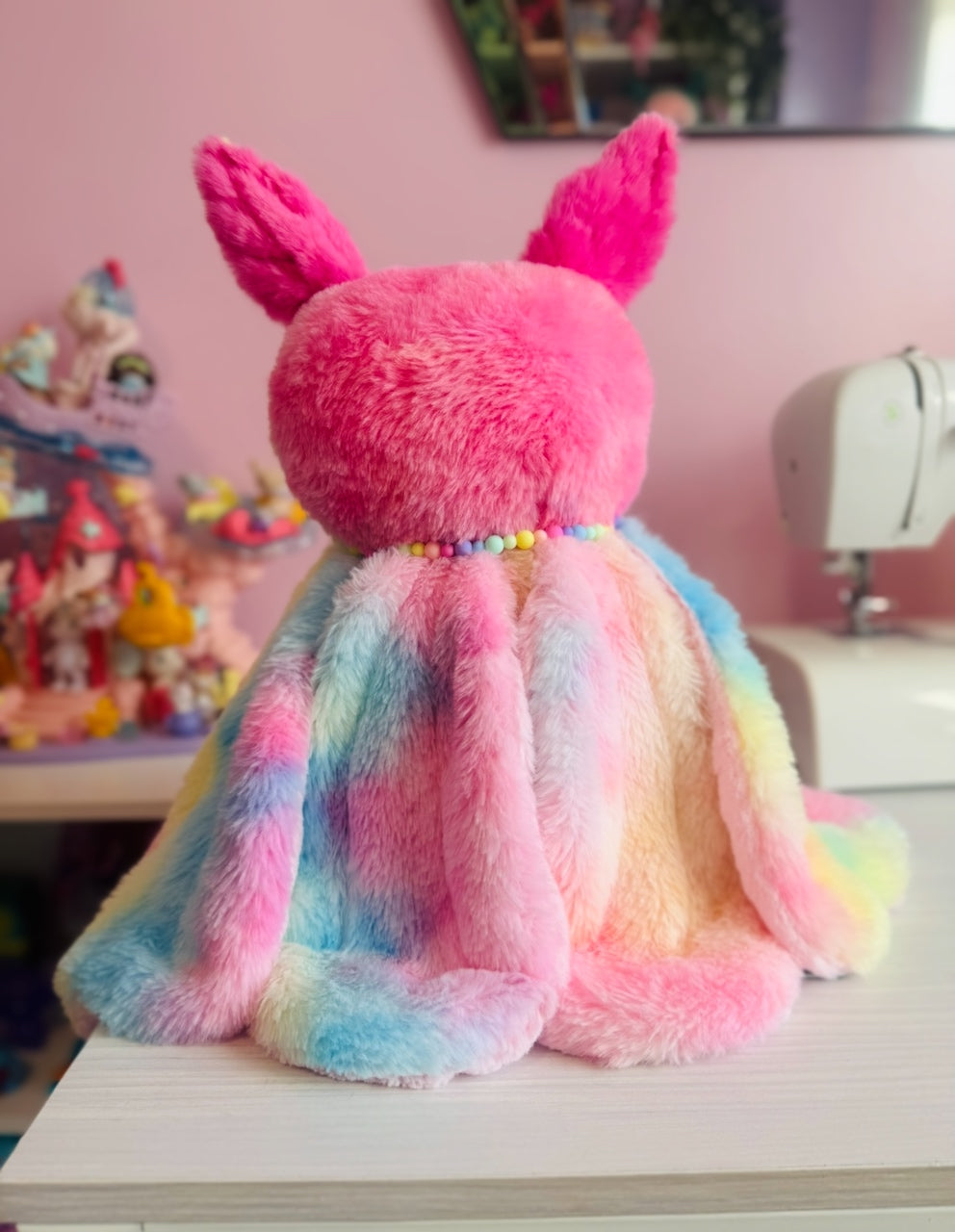SUGARFLAPS THE COTTON CANDY MOTH - Handmade Luxury Weighted Pudgepuff Doll