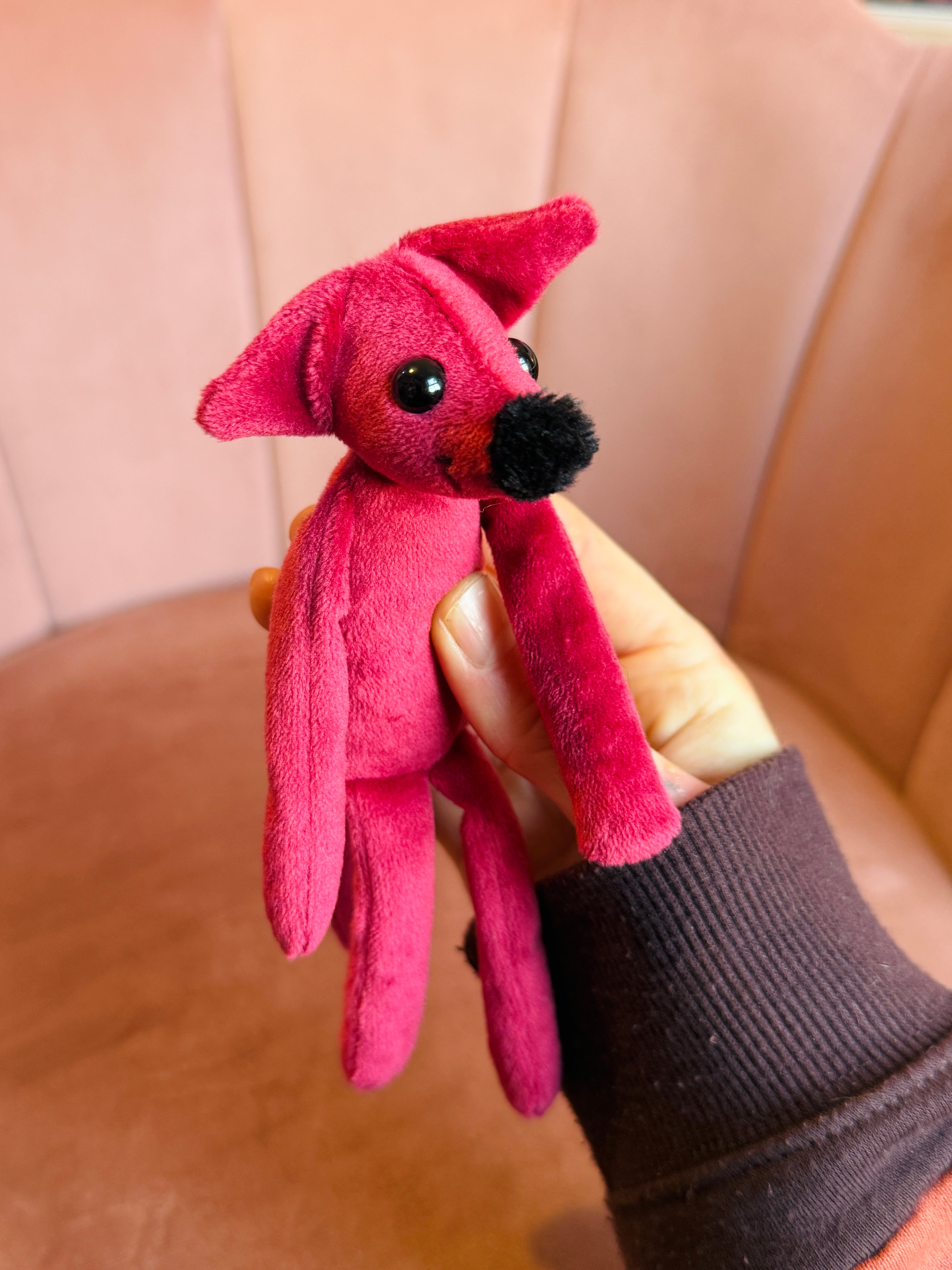 TINY HOLLY FOX (asymmetrical ears) - Handmade Luxury Weighted Fox Doll