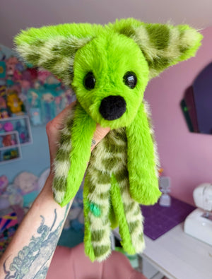 MUTANT TURTLE FOX - Handmade Luxury Weighted Plush Fluffy Fox Doll