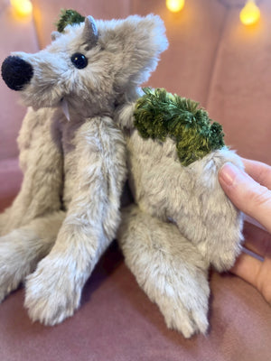 GARGOYLE FOX (B) - Handmade Luxury Weighted Plush Fluffy Fox Doll