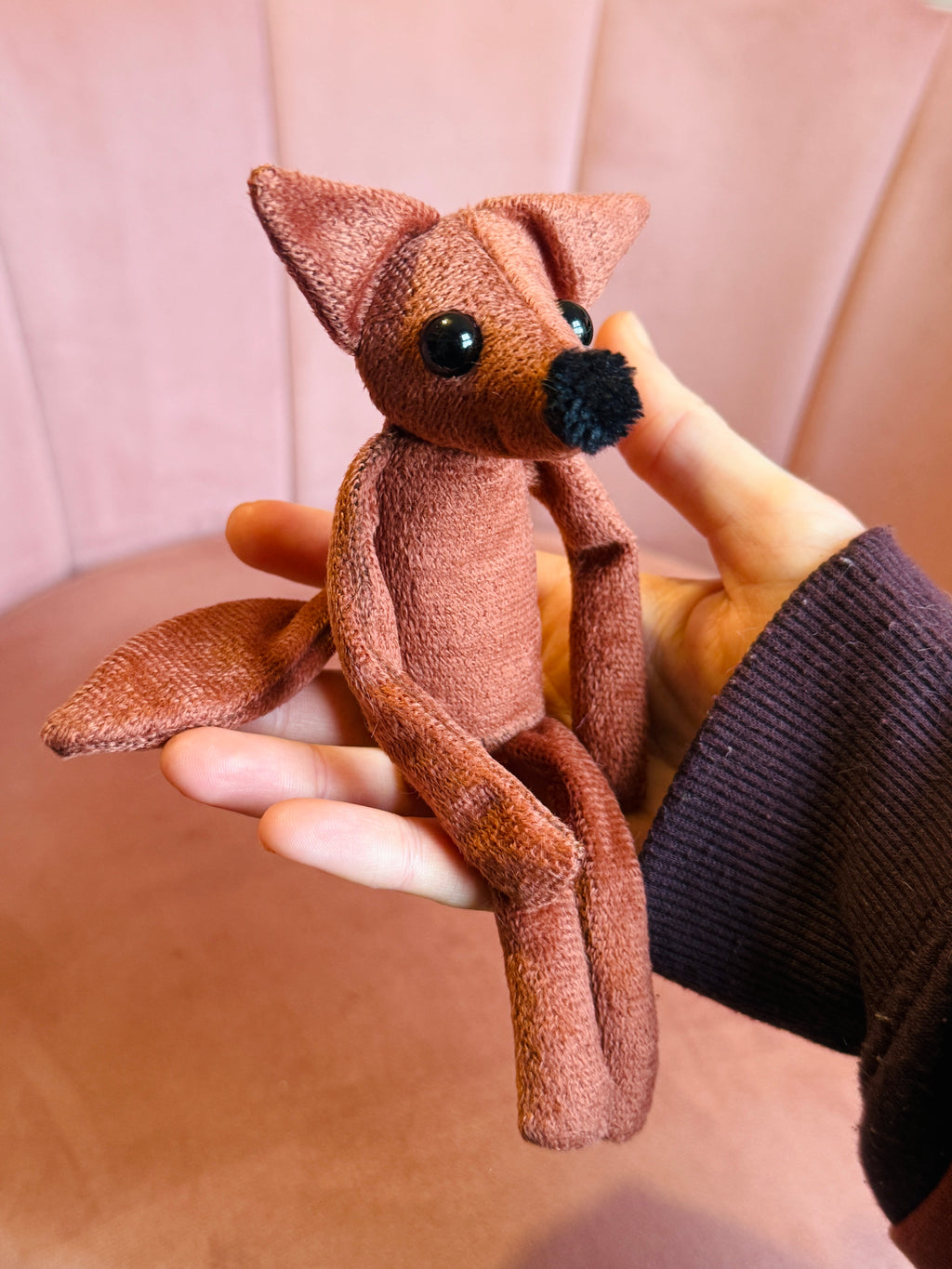 TINY MAPLE FOX (A) - Handmade Luxury Weighted Fox Doll