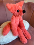 CORAL FOX - Handmade Luxury Weighted Plush Fluffy Fox Doll