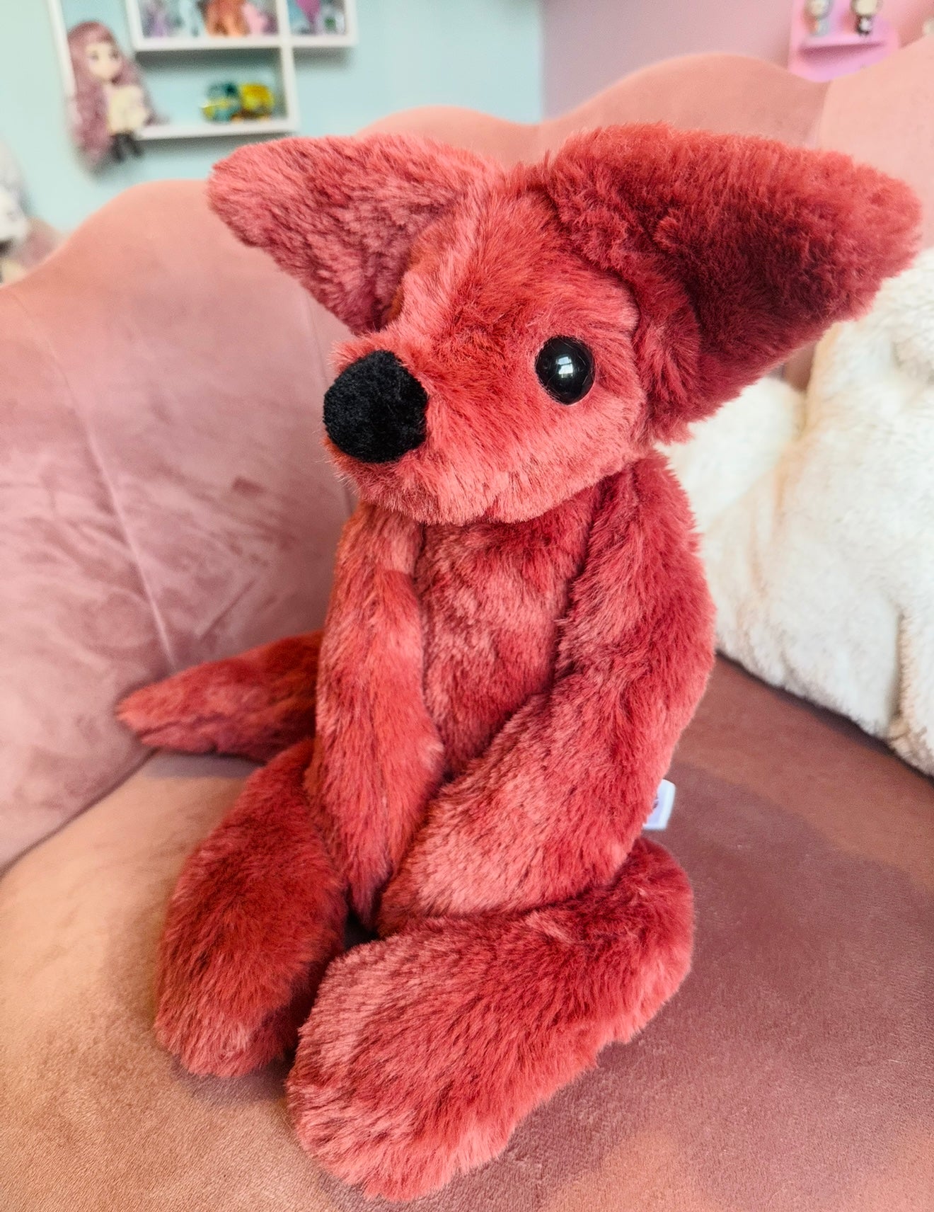 BIG RUBY FOX - Handmade Luxury Weighted Plush Doll