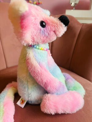 BIG COTTON CANDY FOX - Handmade Luxury Weighted Fox Doll