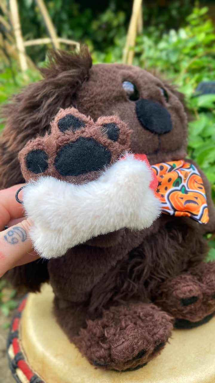 🎃Pumpkin the Puppy🎃- OOAK Handmade Weighted Plush Puppy Comfort Creature