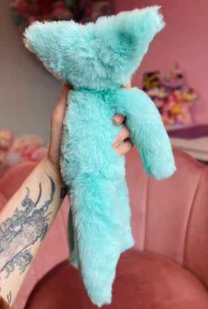 MINT SORBET FOX - Handmade Luxury Weighted Plush Fluffy Fox Doll