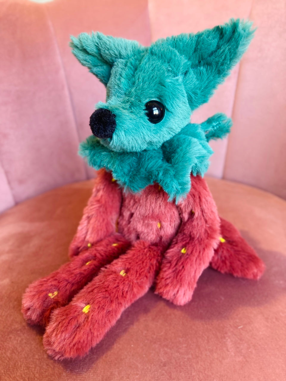 STRAWBERRY FOX - Handmade Luxury Weighted Fox Doll