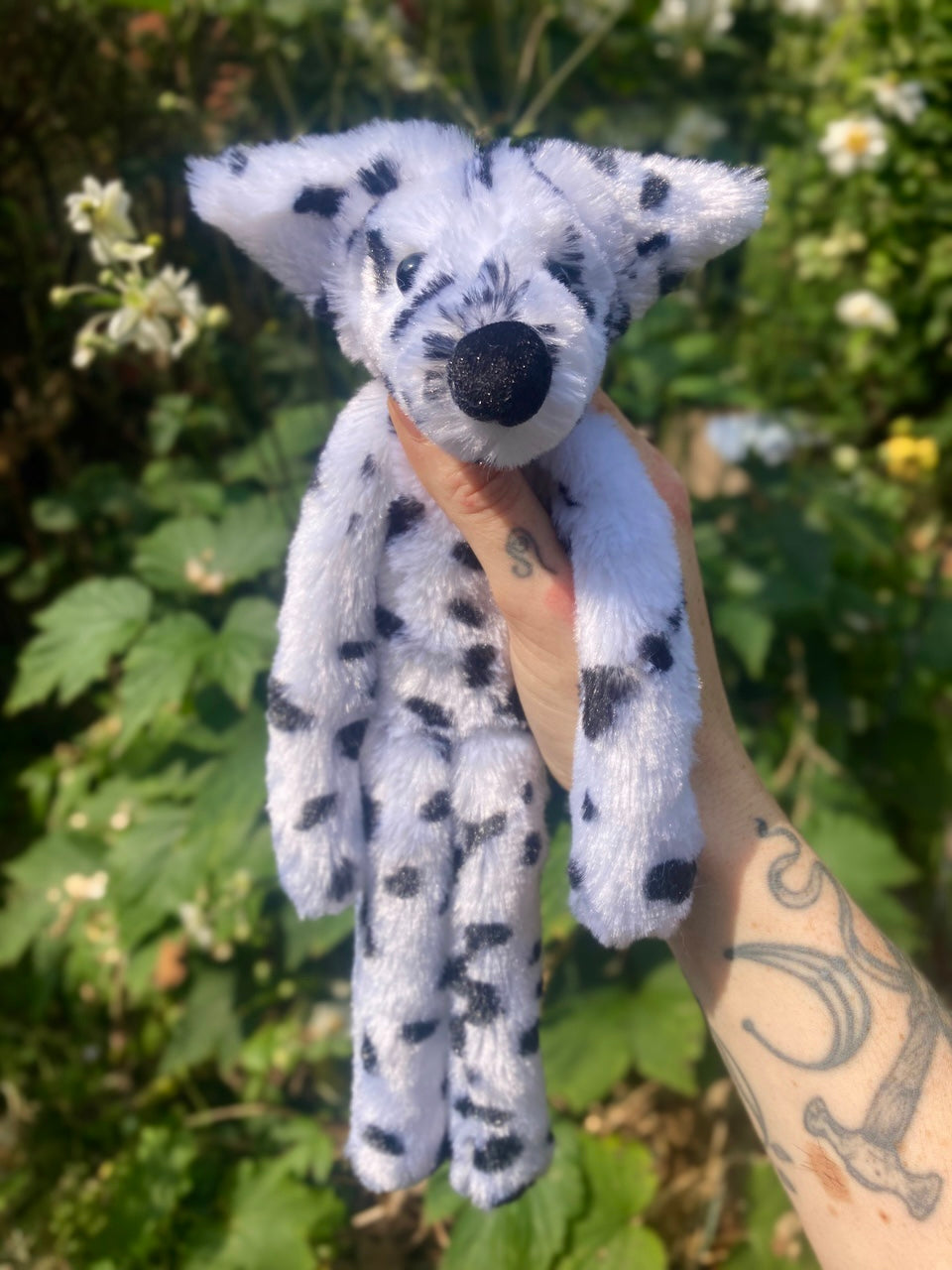 ‘PONGO’ SPOTTY FOX (A) - Handmade Luxury Weighted Plush Fluffy Fox Doll