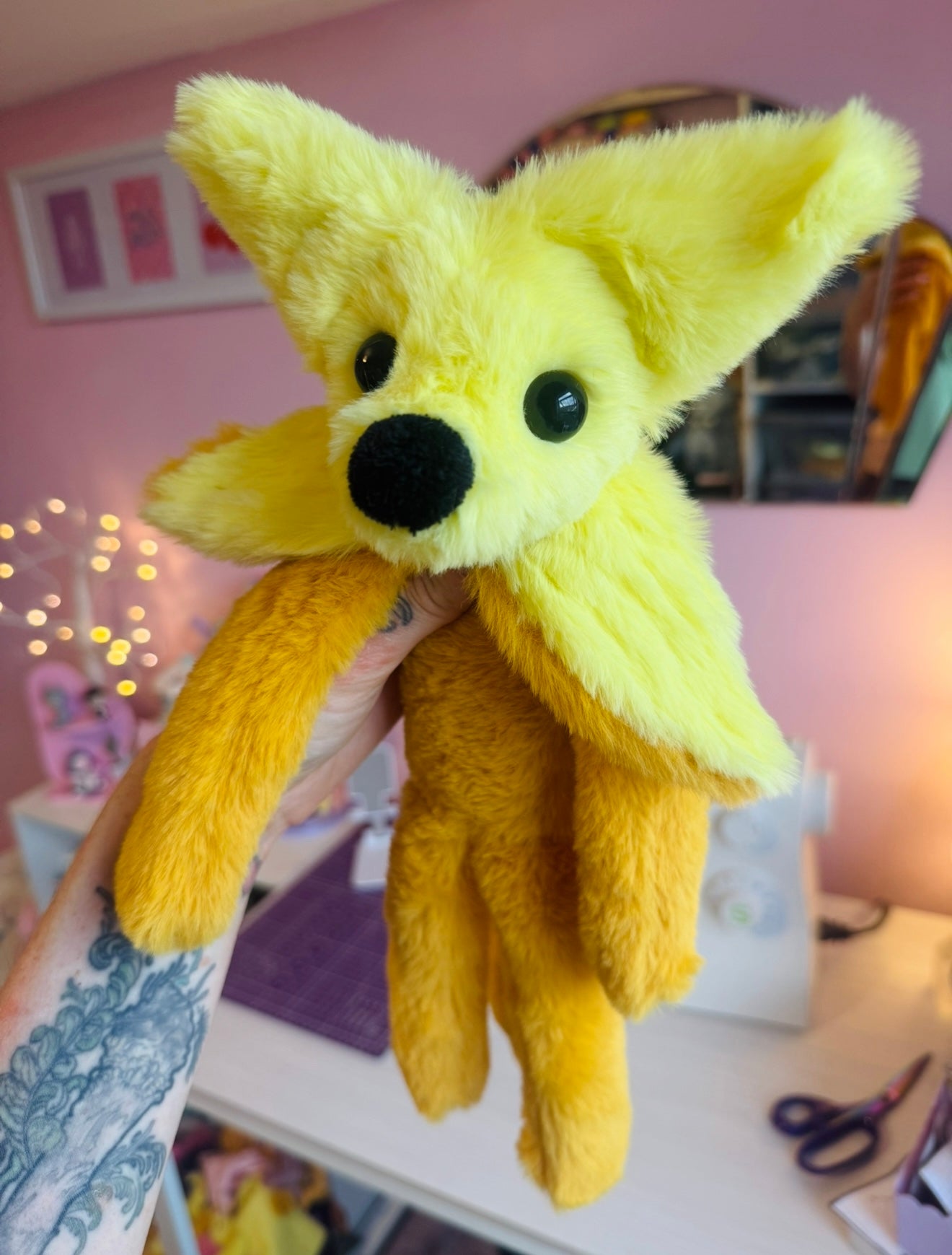 BANANA FOX - Handmade Luxury Weighted Fox Doll