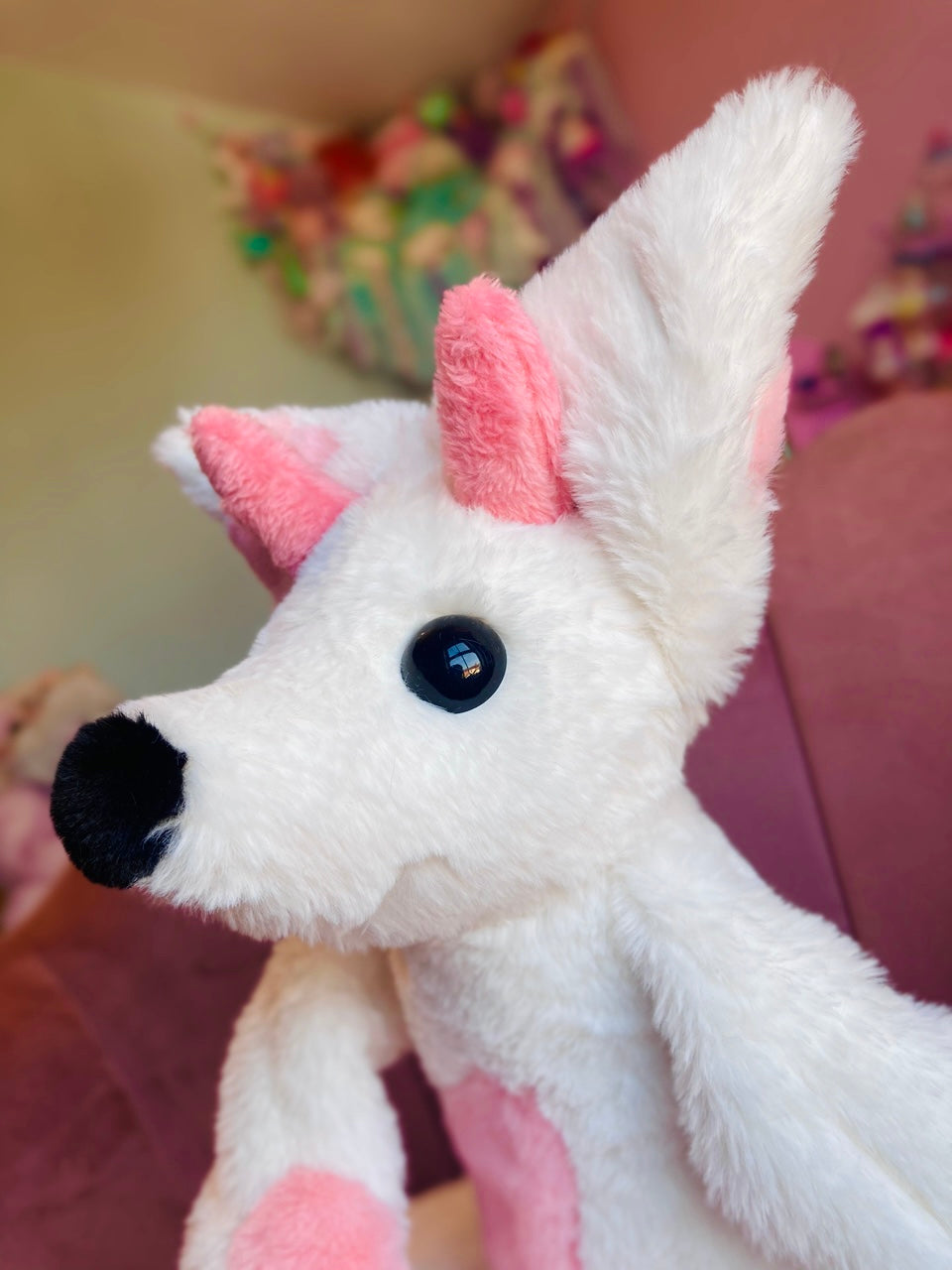 XL STRAWBERRY MILK FOX - Handmade Luxury Weighted Fox Doll