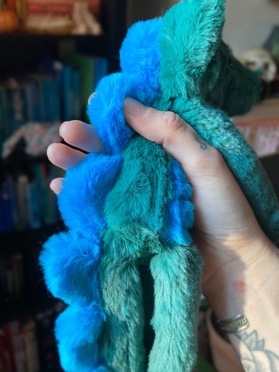DINO FOX - Handmade Luxury Weighted Plush Fluffy Fox Doll