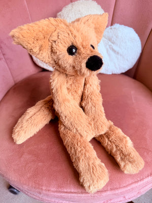 FUDGE FOX (A) - Handmade Luxury Weighted Fox Doll