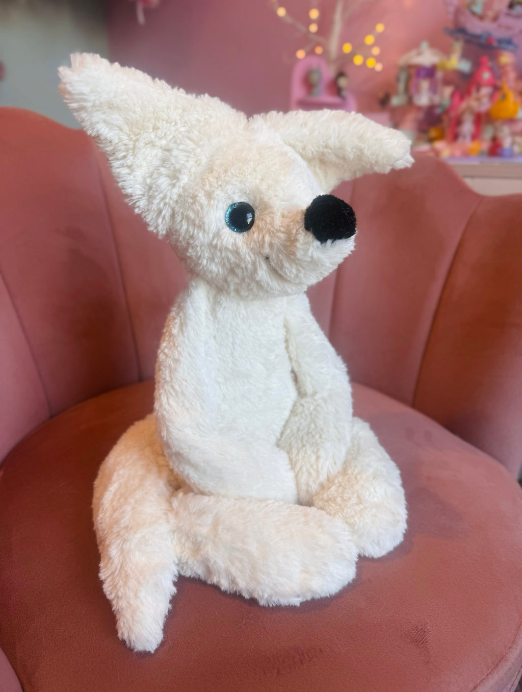 BIG ARCTIC FOX - Handmade Luxury Weighted Plush Fluffy Fox Doll