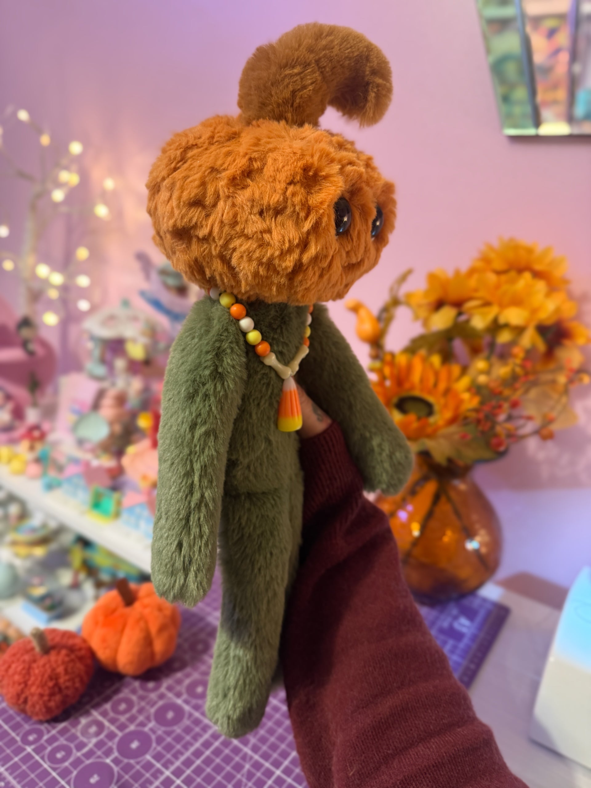 PUMPKIN PICKER FULL SIZE DOLL - Handmade Luxury Weighted Doll