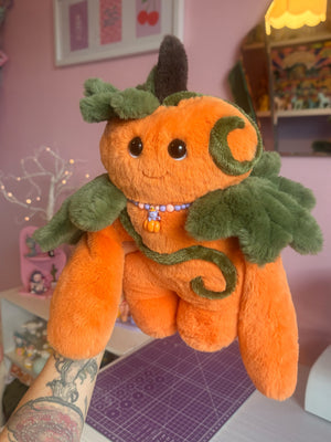 LARGE PUMPKIN PATCH PUDGEPUFF - Handmade Weighted Pumpkin Doll