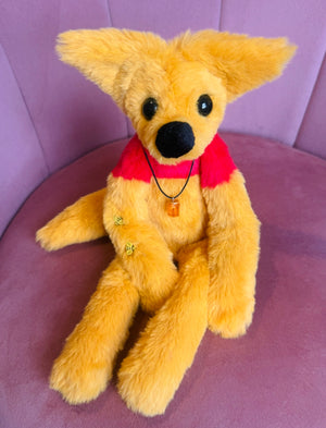 WINNIE THE POOH FOX (B) - Handmade Luxury Weighted Plush Fluffy Fox Doll