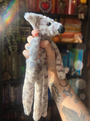 SNOW LEOPARD FOX - Handmade Luxury Weighted Plush Fluffy Fox Doll