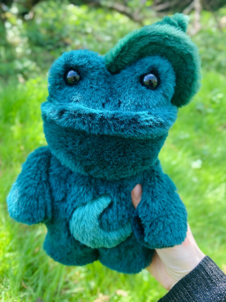 SWAMP WITCH FROG - Handmade Luxury Weighted Plush Frog Doll