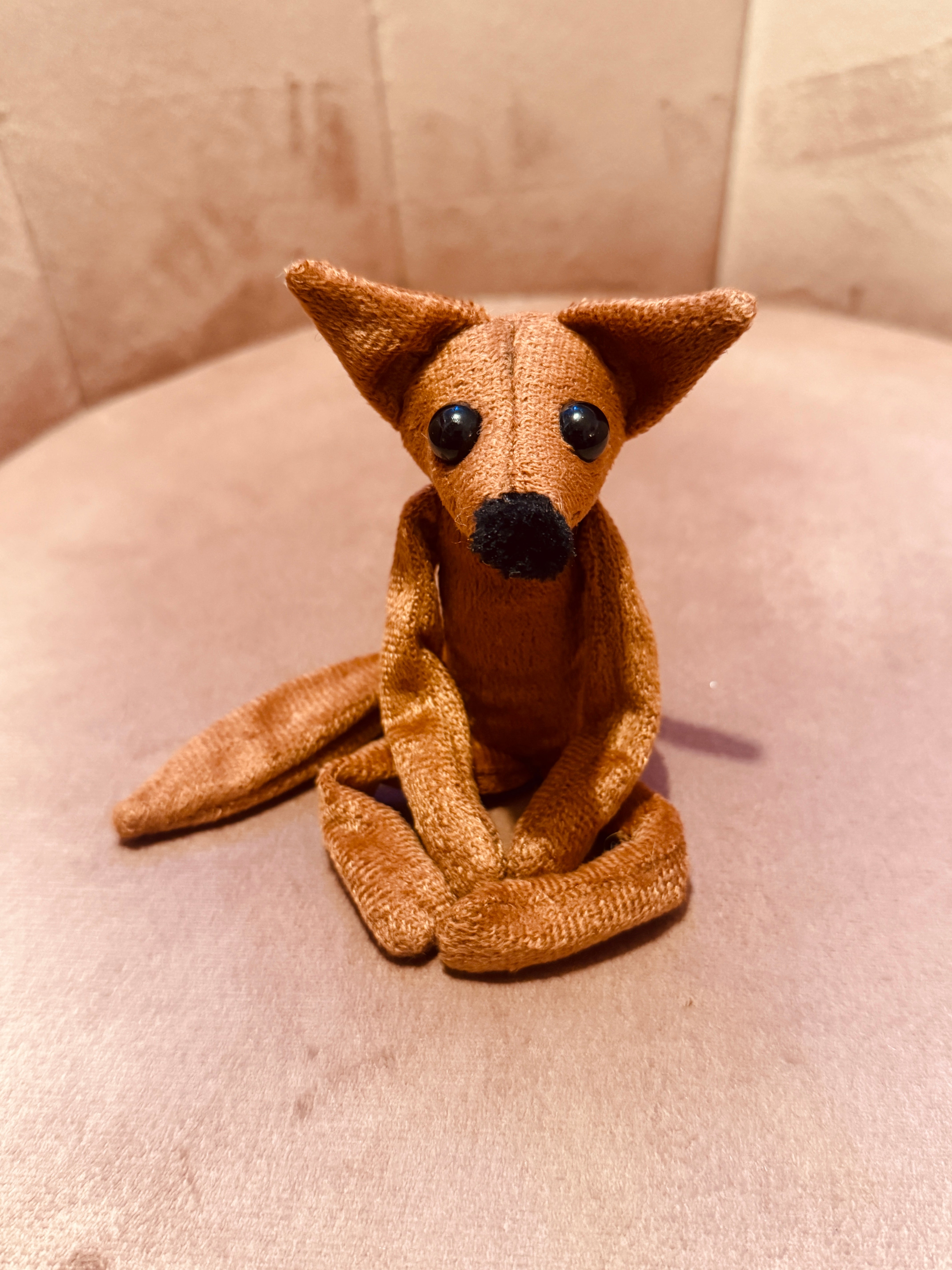 TINY MAPLE FOX (B) - Handmade Luxury Weighted Fox Doll