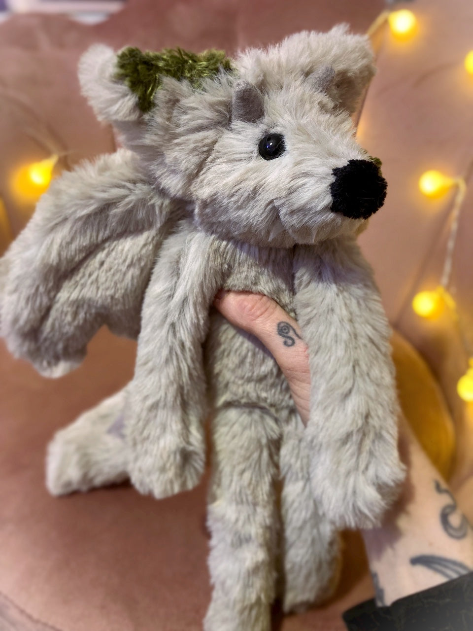GARGOYLE FOX - Handmade Luxury Weighted Plush Fluffy Fox Doll