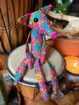 GARDEN PARTY FOX CUB (PINK) - Handmade Weighted Cotton Fox Doll