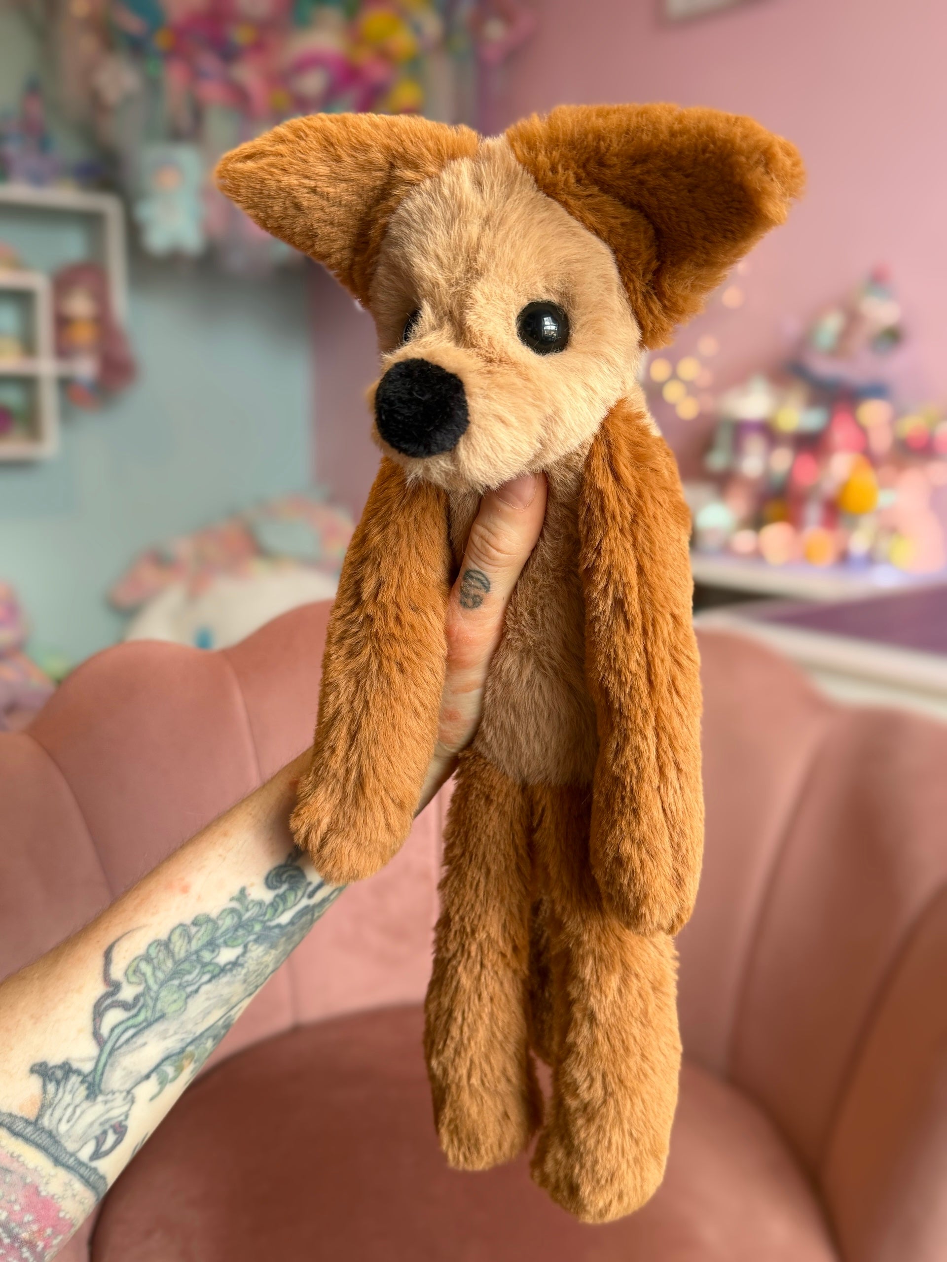 LATTE FOX - Handmade Luxury Weighted Plush Fluffy Fox Doll