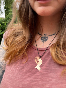 BRIDE Handmade Copper Bride of Frankenstein Necklace