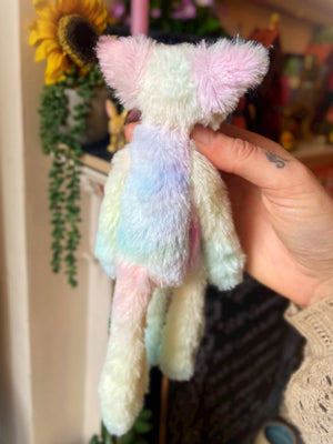 COTTON CANDY FLUFFY FOX CUB (B) - Handmade Weighted Plush Fox Doll