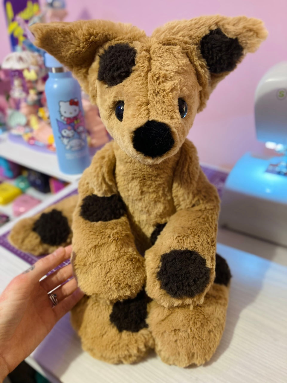 XL CHOC CHIP COOKIE FOX - Handmade Luxury Weighted Fox Doll
