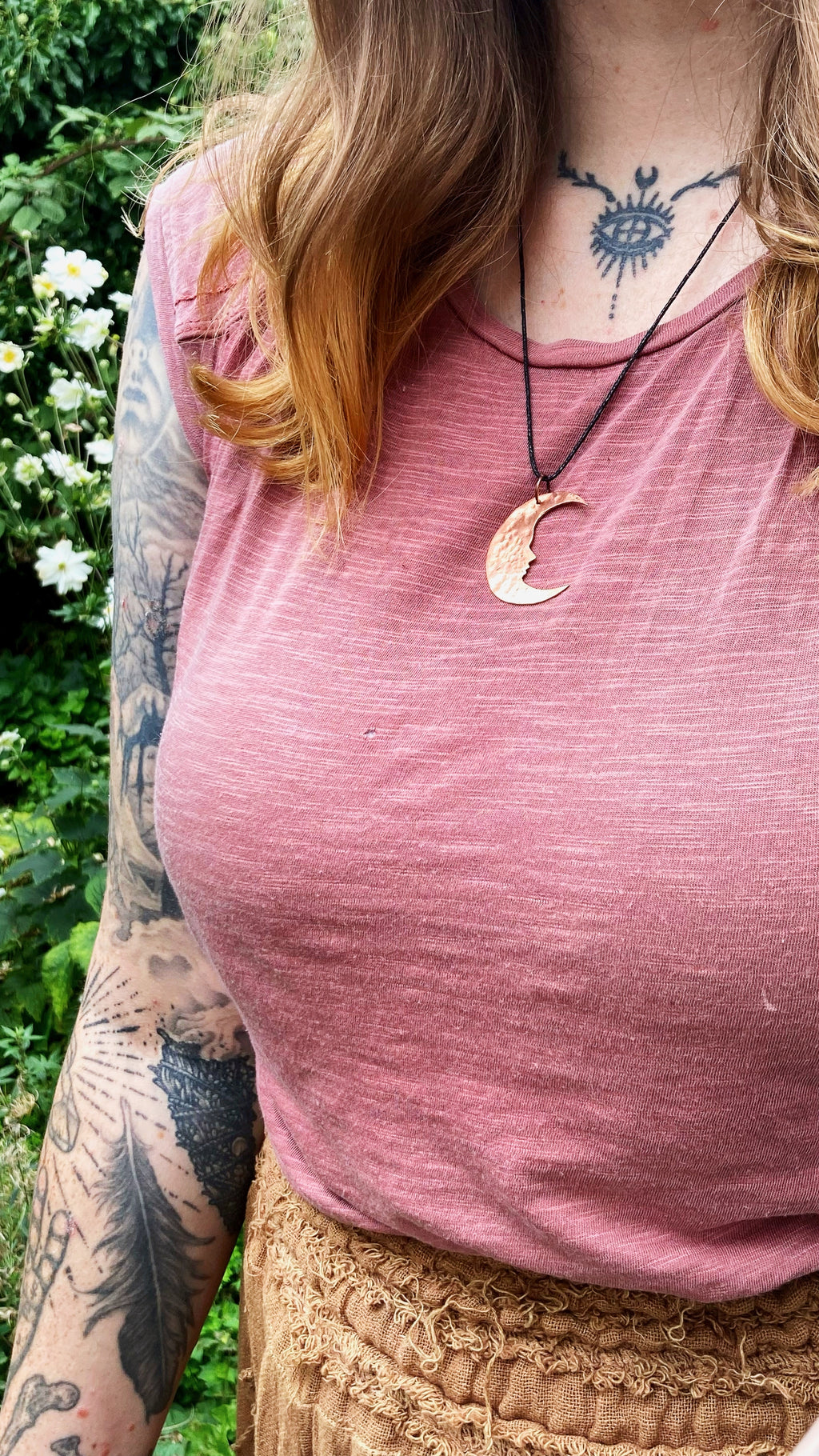 Medium LUNA Handmade Copper Necklace