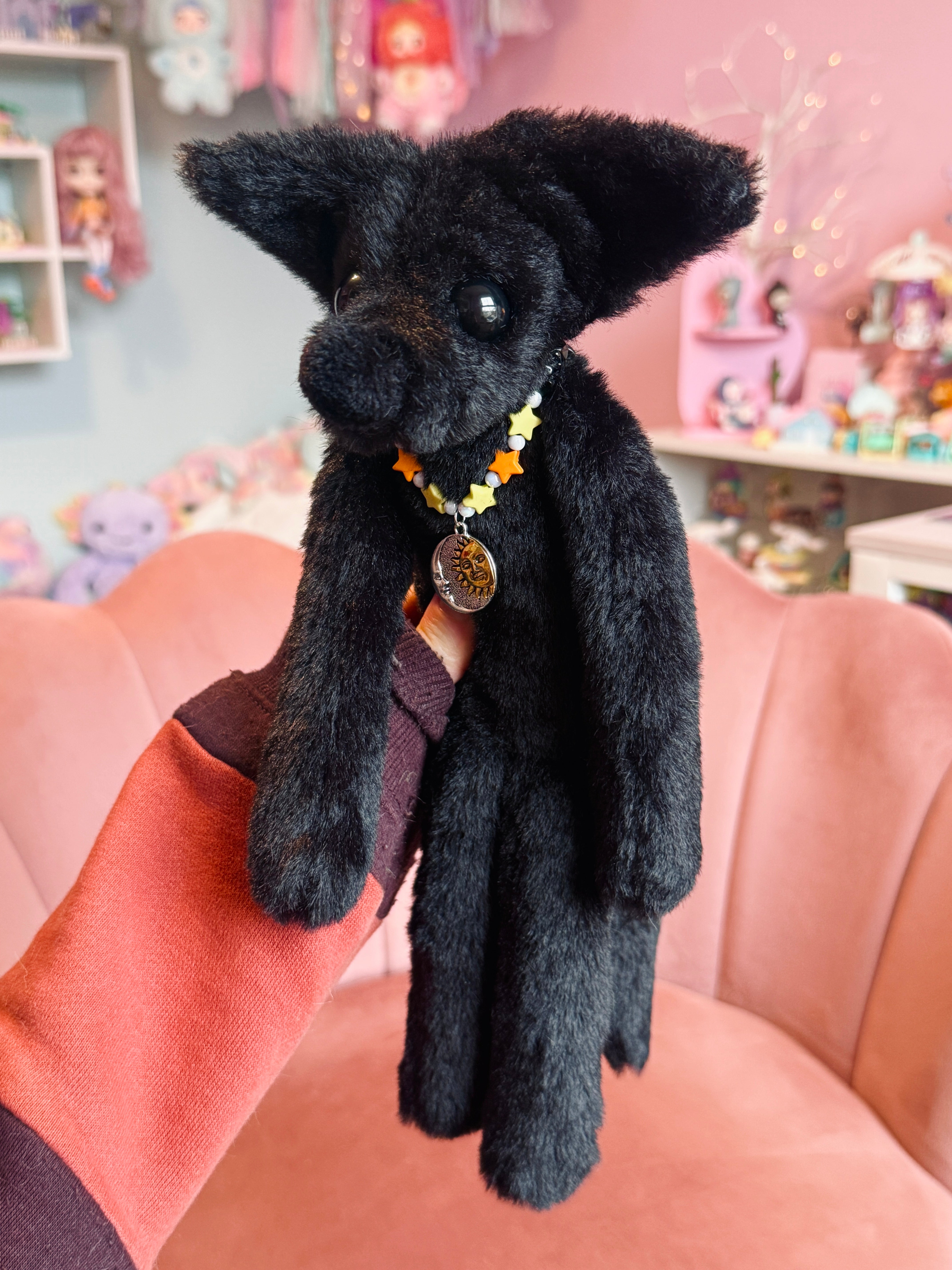 ONYX FOX - Handmade Luxury Weighted Fox Doll