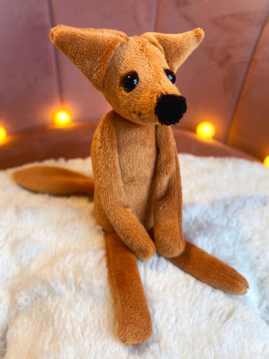 TINY RED FOX - Mini Handmade Luxury Weighted Fox Doll