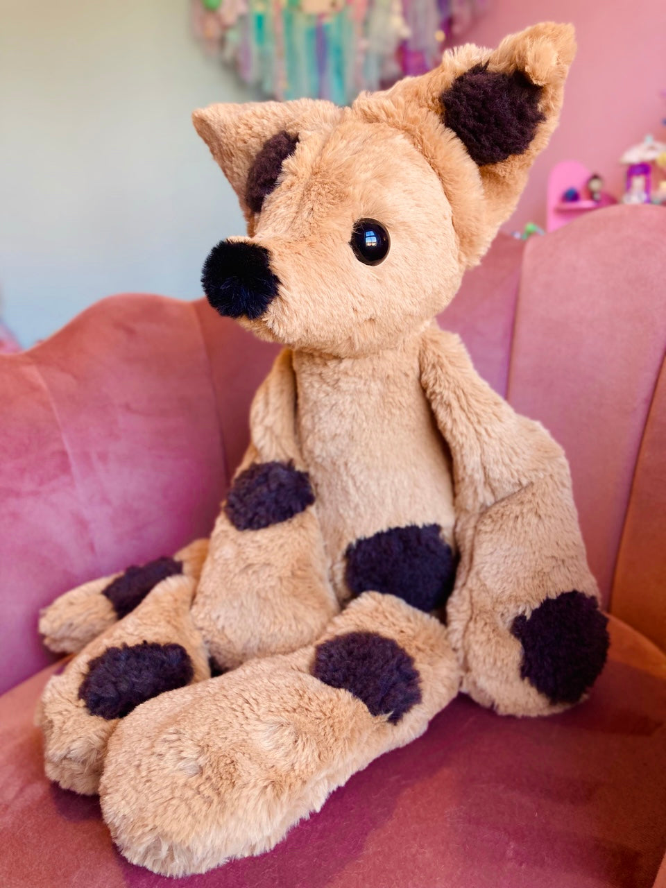 XL CHOC CHIP COOKIE FOX - Handmade Luxury Weighted Fox Doll