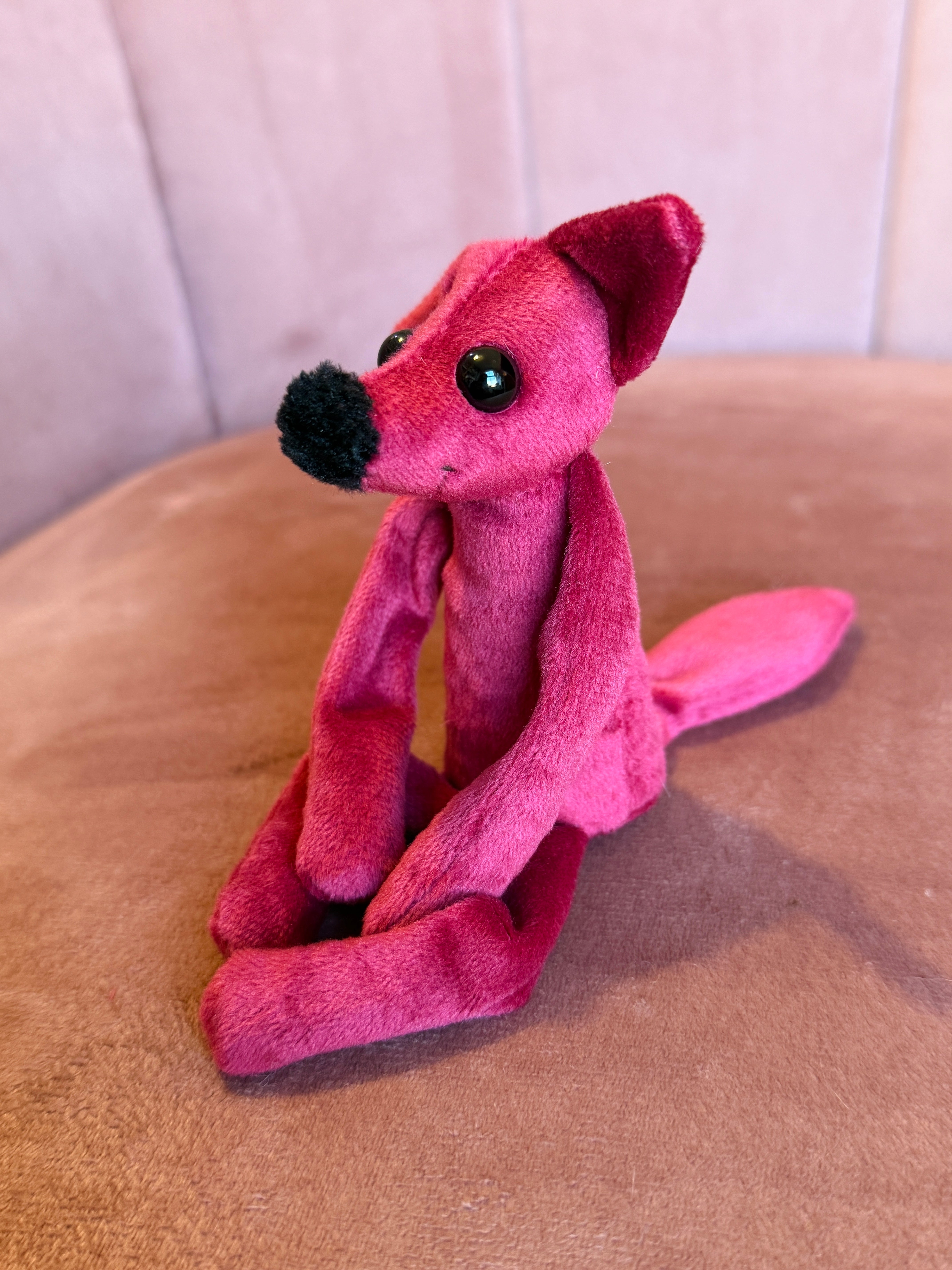 TINY HOLLY FOX (asymmetrical ears) - Handmade Luxury Weighted Fox Doll