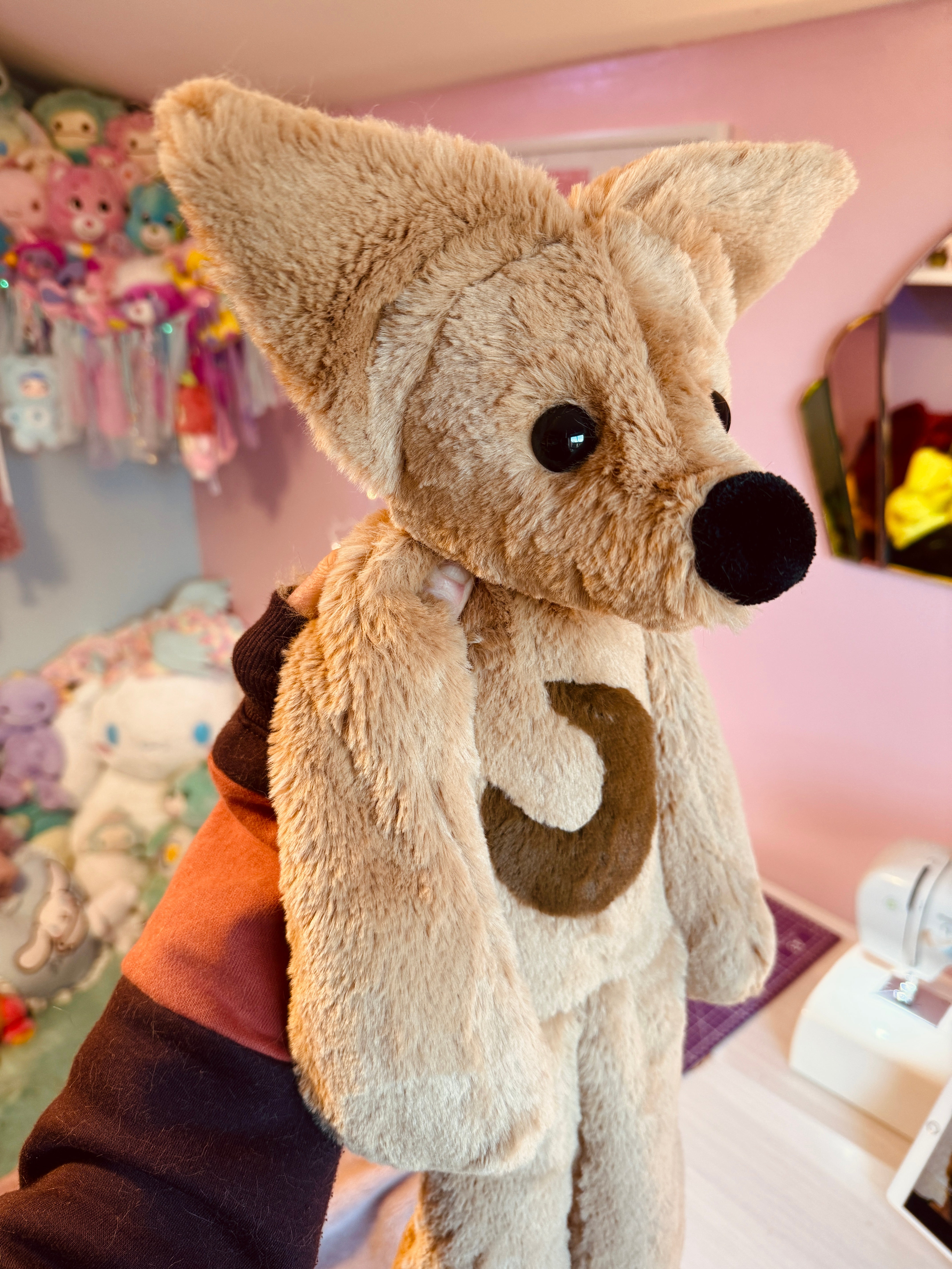 XL MOON FUDGE FOX - Handmade Luxury Weighted Fox Doll