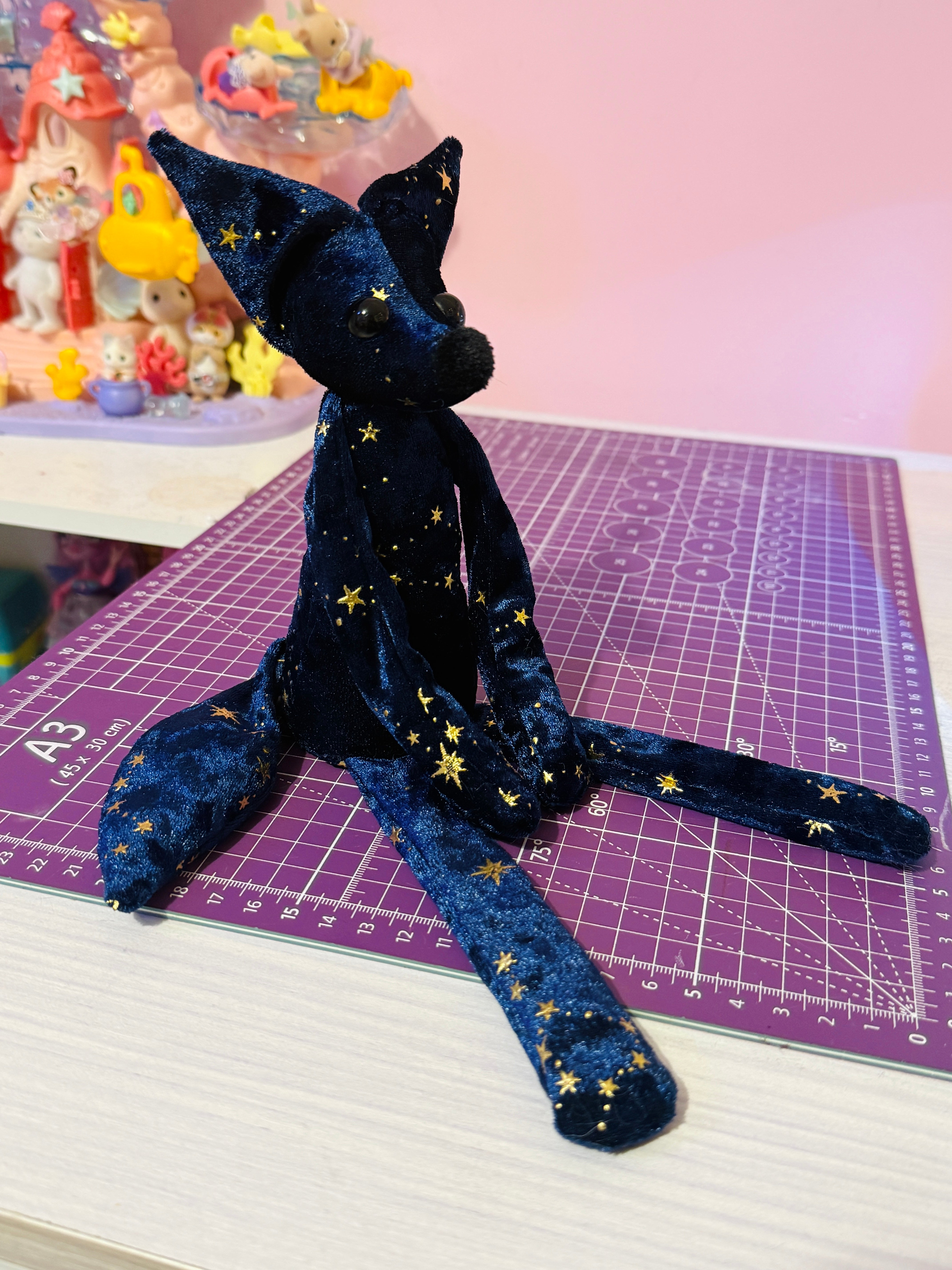 NEBULA FOX - Handmade Luxury Weighted Fox Doll