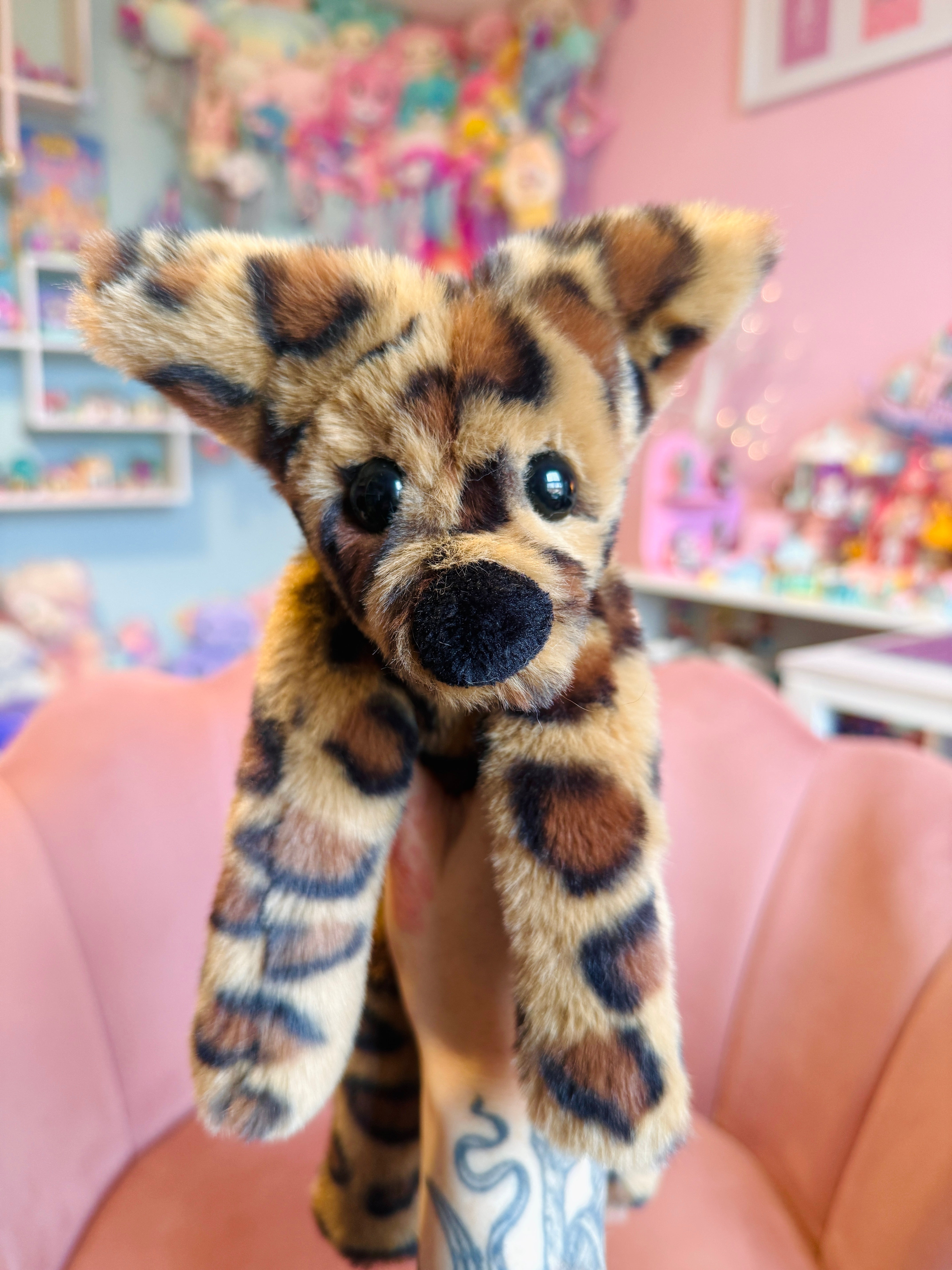 LEOPARD FOX - Handmade Luxury Weighted Fox Doll