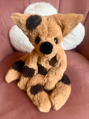 LARGE CHOC CHIP COOKIE FOX - Handmade Luxury Weighted Fox Doll