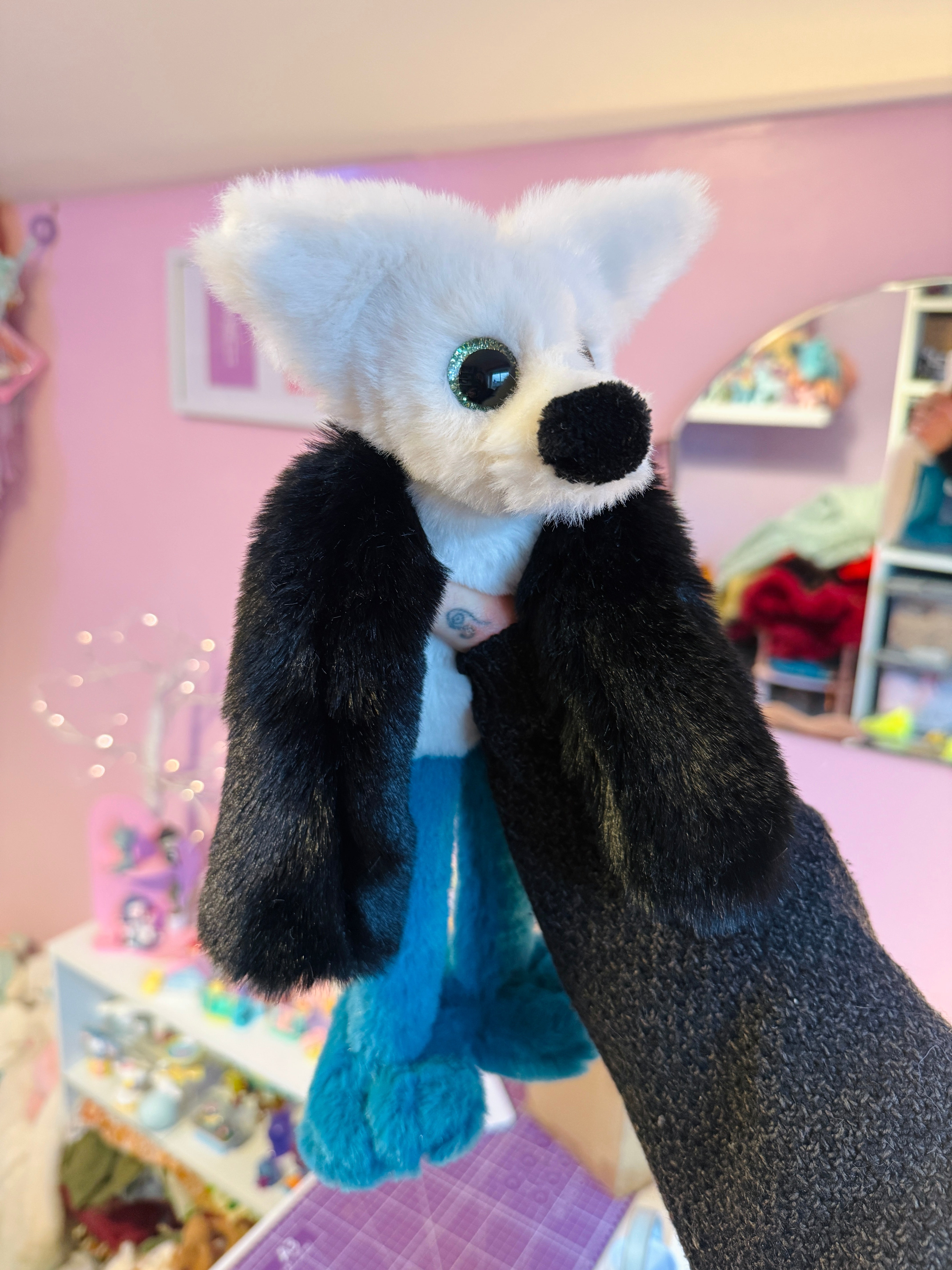 BLUE FOOTED BOOBY FOX - Handmade Luxury Weighted Fox Doll