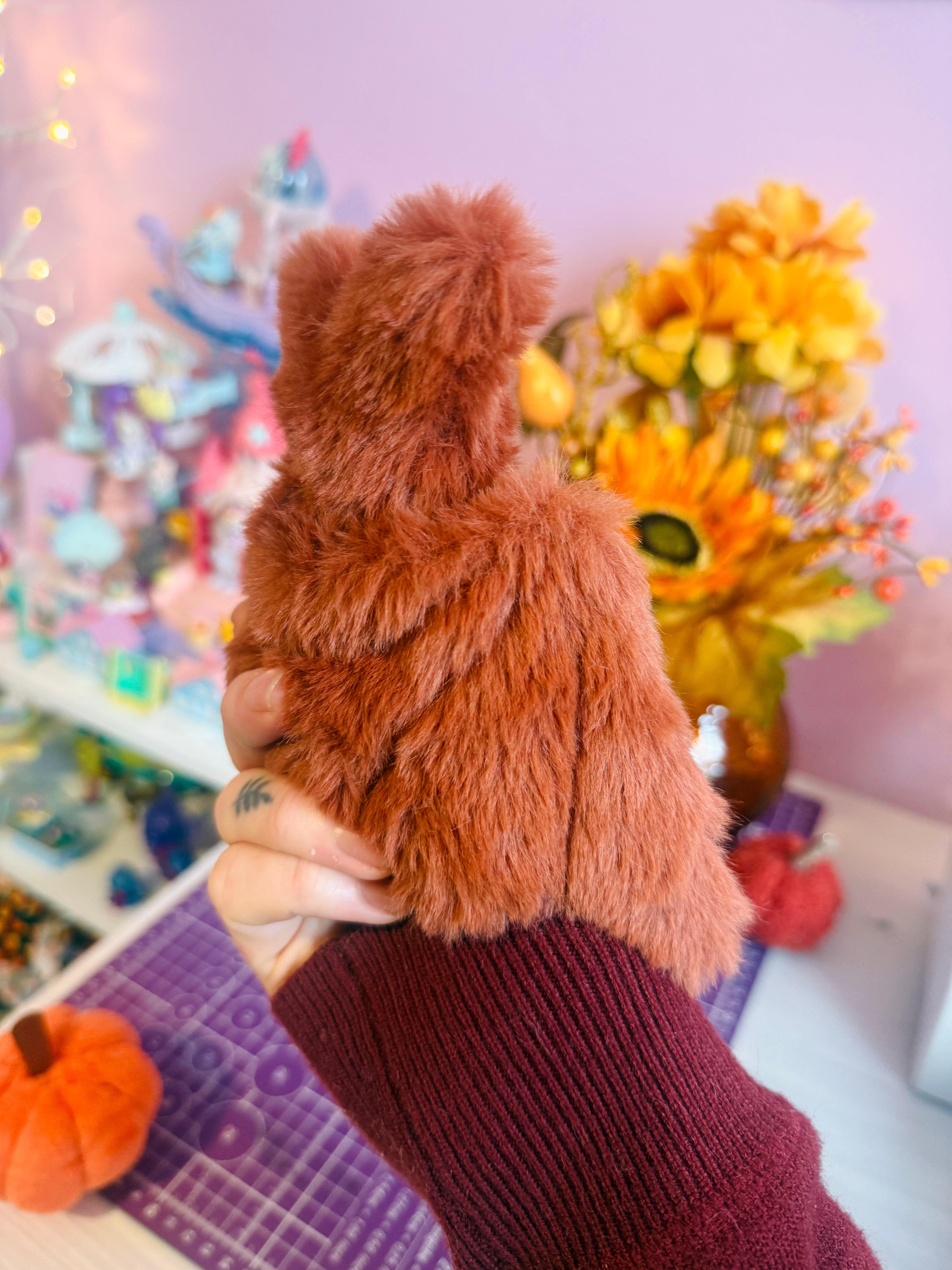 MAPLE BAT PALMPUFF - Handmade Mini Luxury Weighted Doll