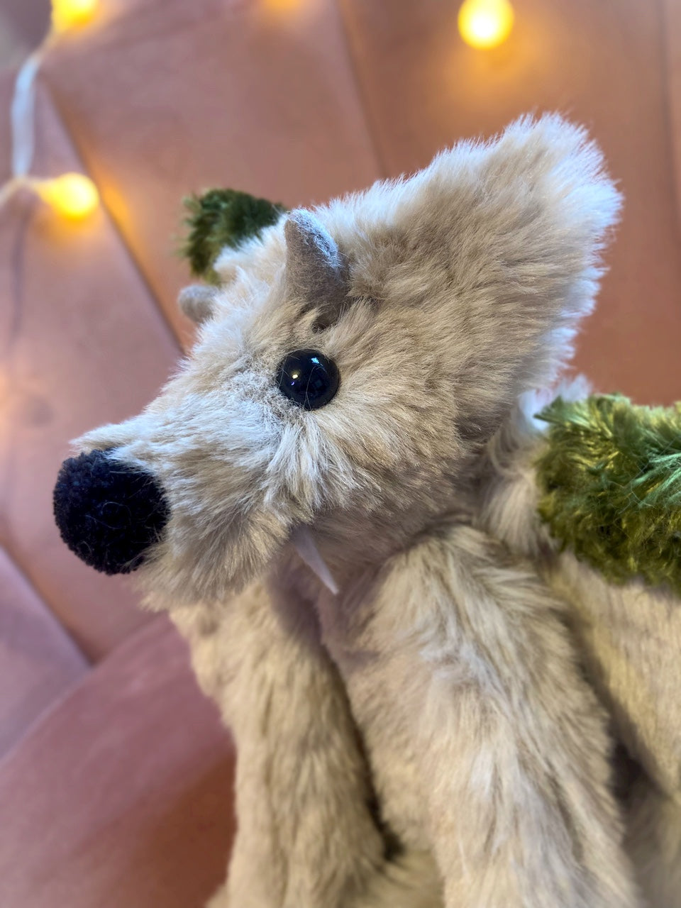 GARGOYLE FOX (B) - Handmade Luxury Weighted Plush Fluffy Fox Doll