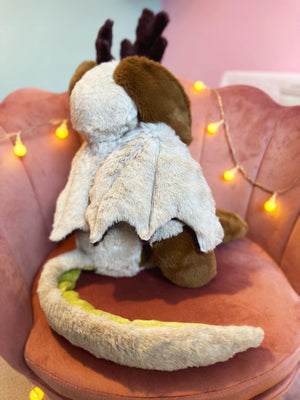 XXL FLYING FOREST FAWN - Handmade Luxury Weighted Plush Fluffy Fox Doll