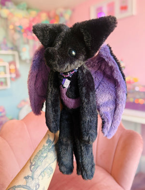 HECATE FLYING FOX - Handmade Luxury Weighted Plush Fluffy Fox Doll