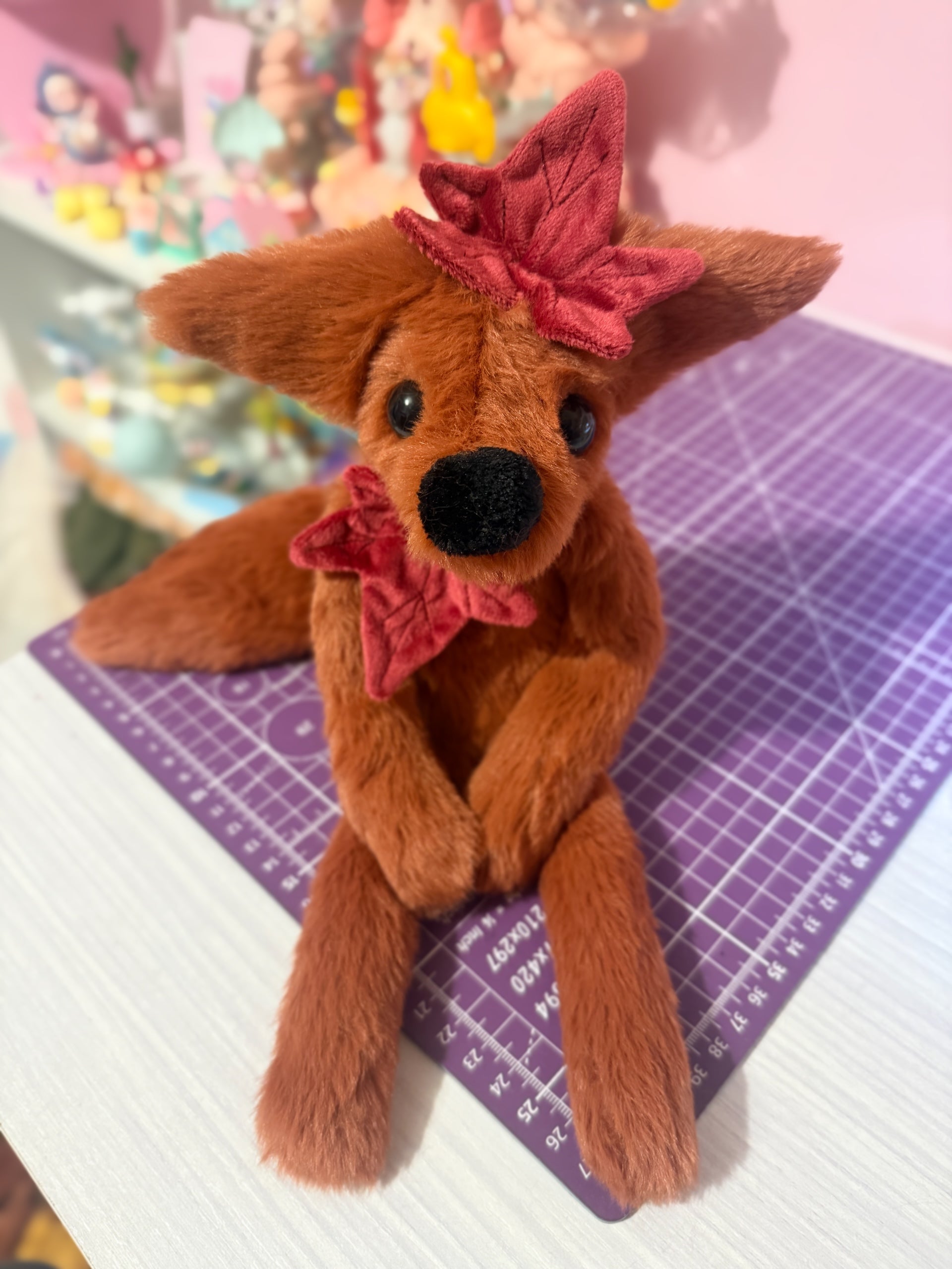 MAPLE FOX - Handmade Luxury Weighted Fox Doll