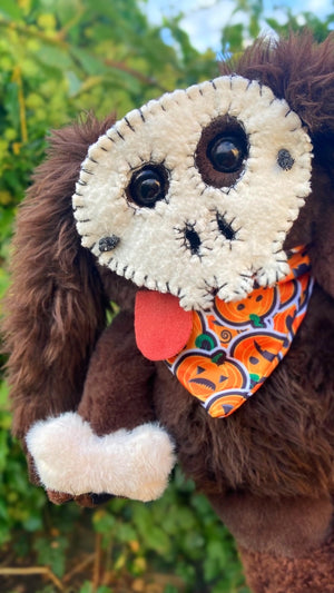 🎃Pumpkin the Puppy🎃- OOAK Handmade Weighted Plush Puppy Comfort Creature