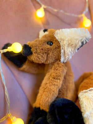 BIGFOOT RED FOX - Handmade Luxury Weighted Plush Fluffy Fox Doll